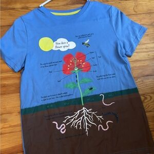 Mini Boden Flower Shirt 11/12 NWOT